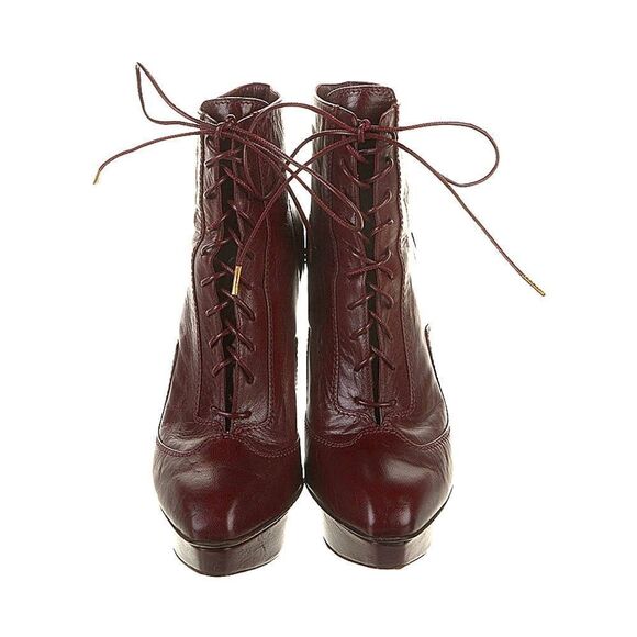 Alexander McQueen Leather Ankle Lace-Up Boots - Picture 8 of 16